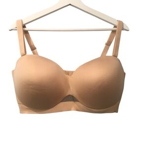 Cacique Tan Full Coverage Padded Adjustable Bra 38 F